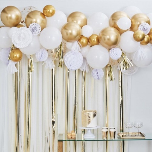 Kit guirlande ballons or