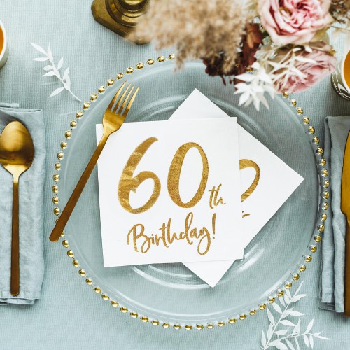 Serviettes 60th birthday