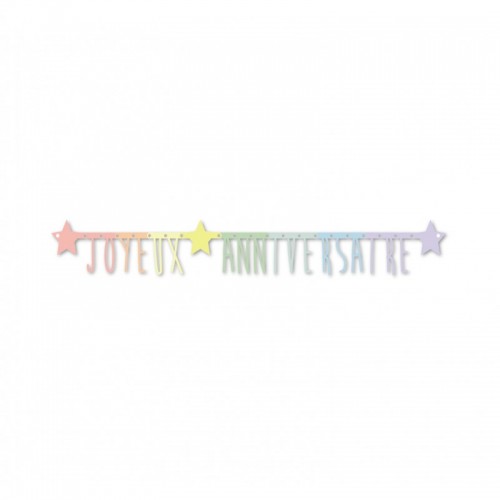 Guirlande Joyeux anniversaire pastel