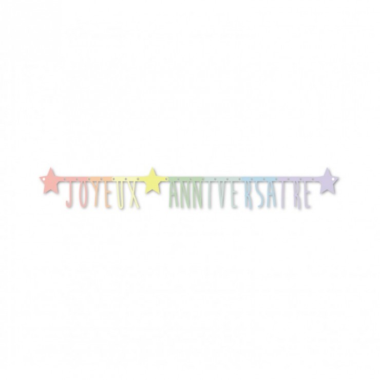 Guirlande Joyeux anniversaire pastel