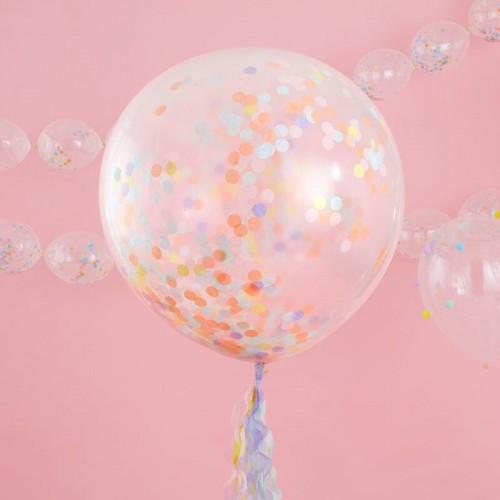 Ballons transparents géants avec confettis