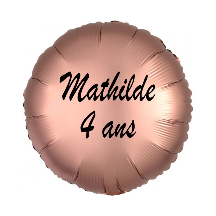 Ballon personnalisé rond rose gold