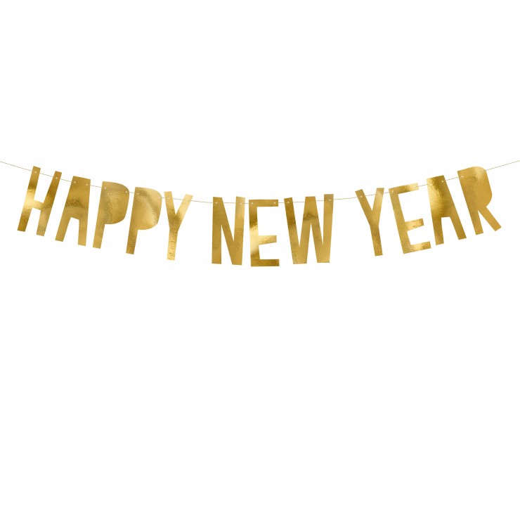 Guirlande dorée Happy New Year