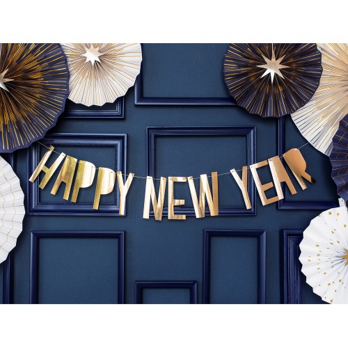 Guirlande dorée Happy New Year