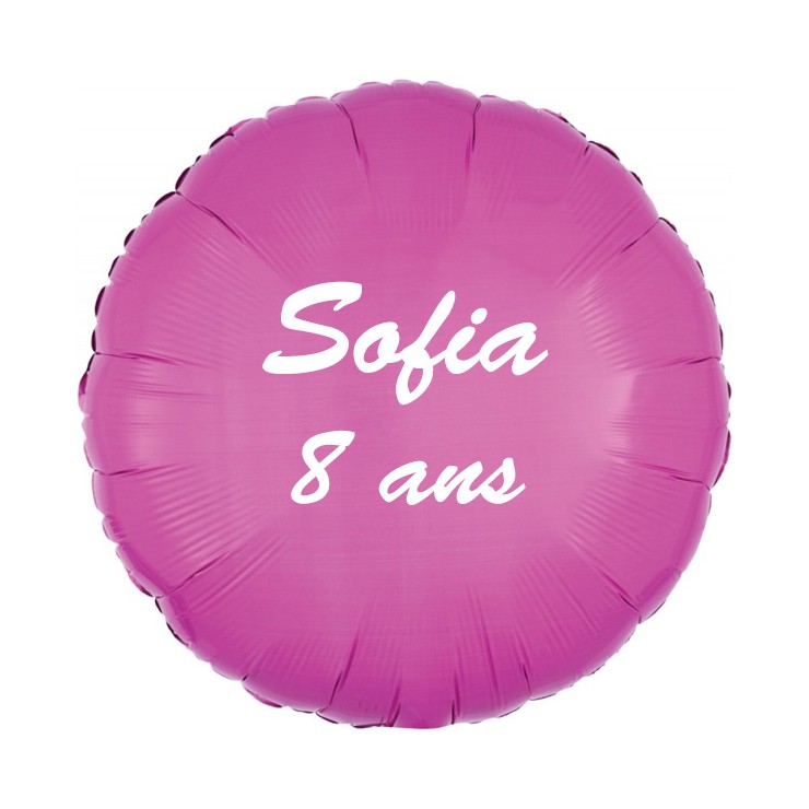Ballon rond personnalisé rose
