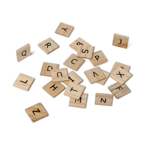 Lettres en bois alphabet façon scrabble