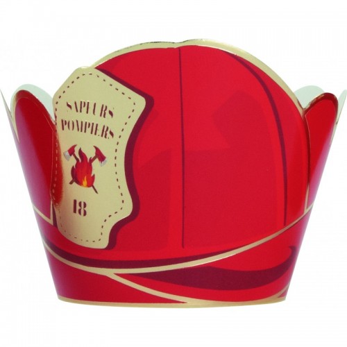 Cupcake wrappers pompiers