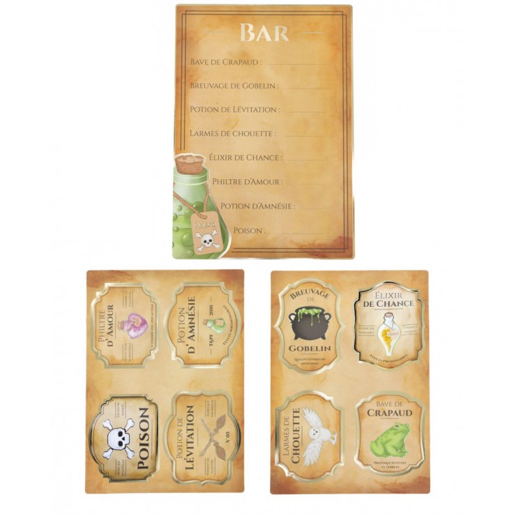 Set deco bar des apprentis sorciers