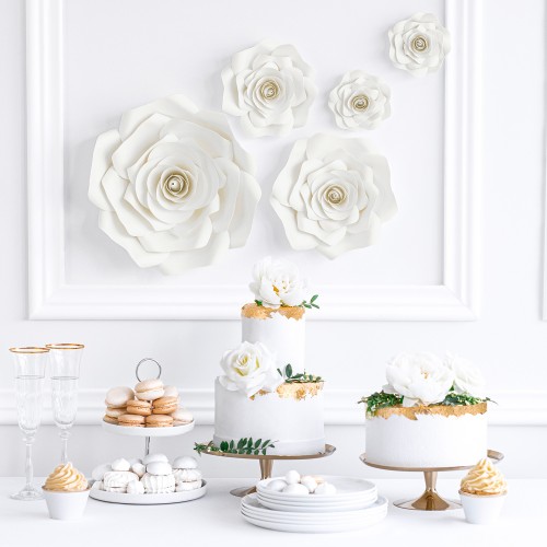 Kit fleurs blanc crème