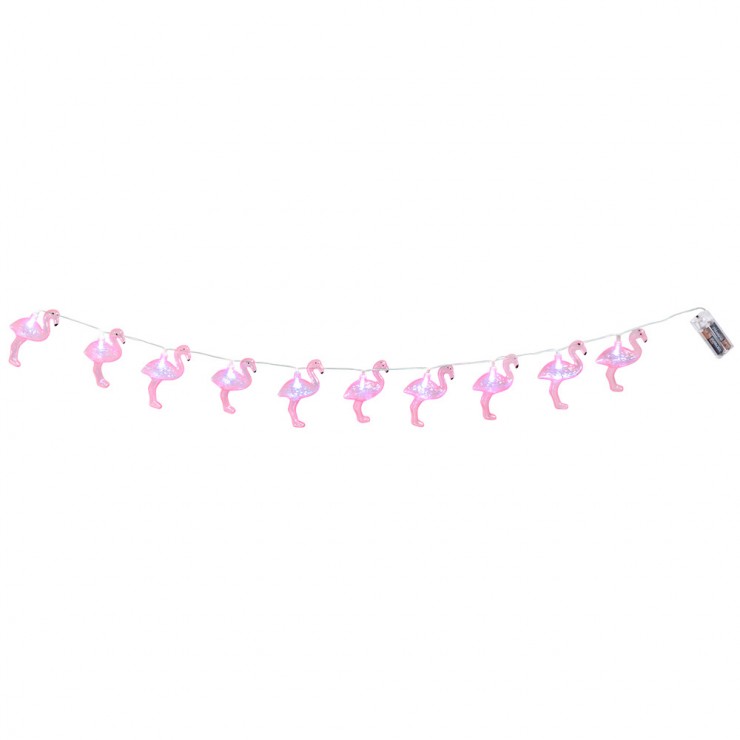 Guirlande flamants roses lumineux