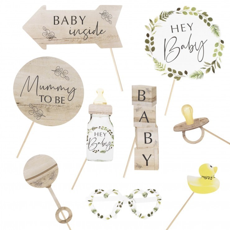 10 accessoires Photobooth "Hey Baby" Botanique