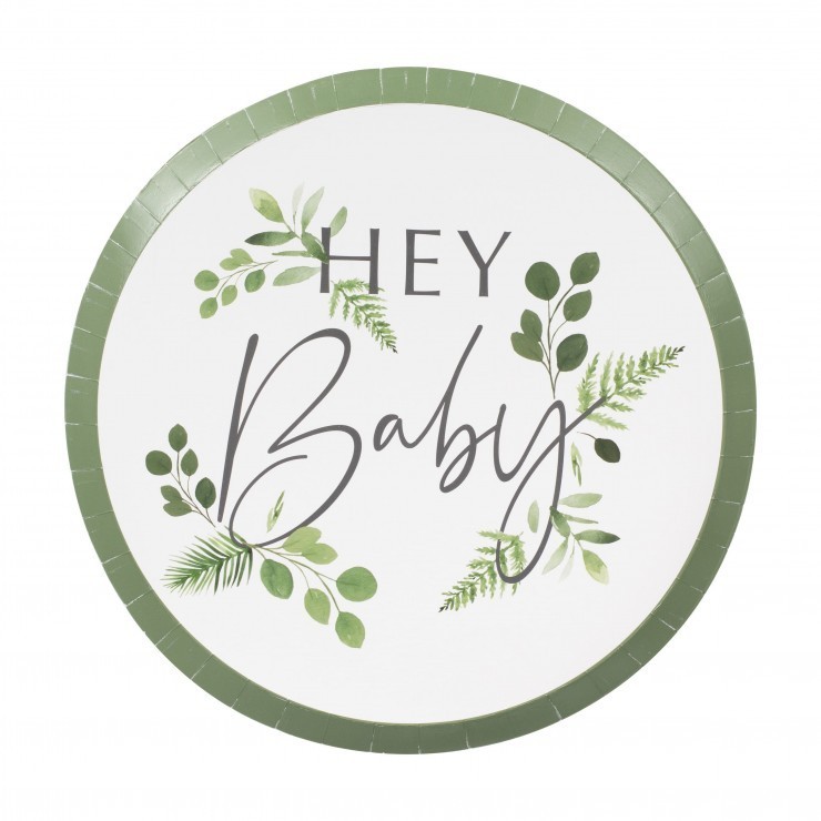 8 assiettes "Hey Baby" Botanique