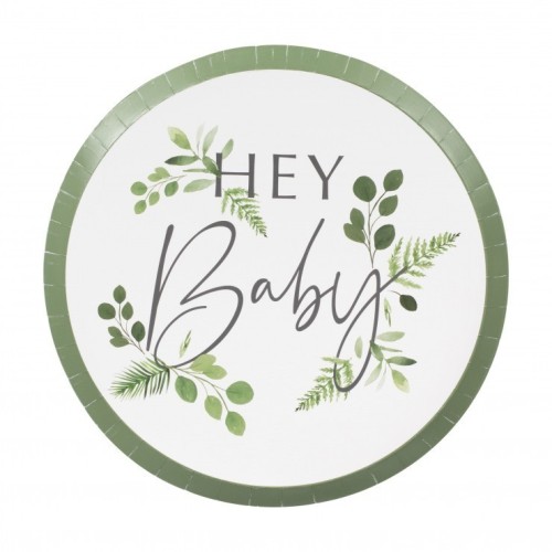 8 assiettes "Hey Baby" Botanique