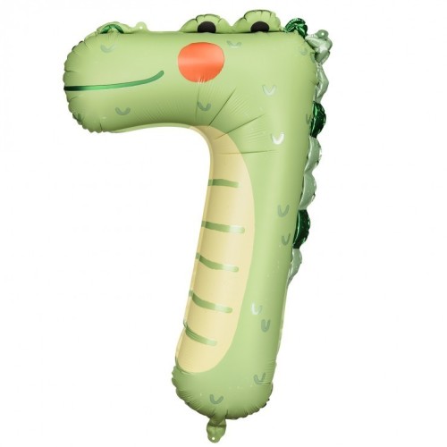 Ballon mylar chiffre 7 Crocodile