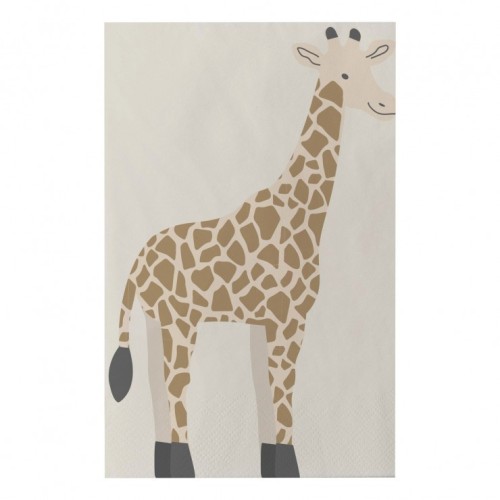 16 serviettes girafe