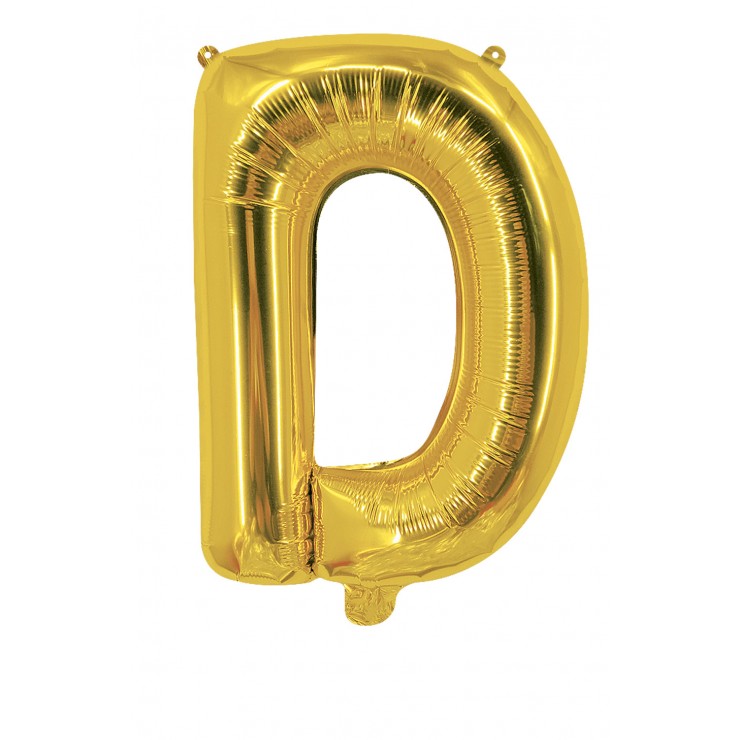 Ballon mylar lettre D or 40cm