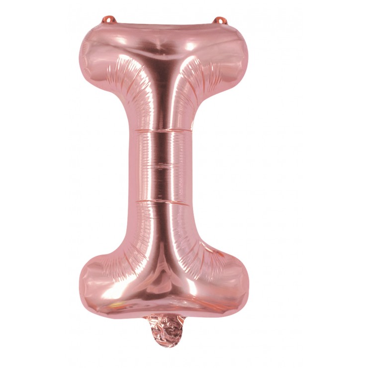 Ballon mylar lettre I rose gold 40cm