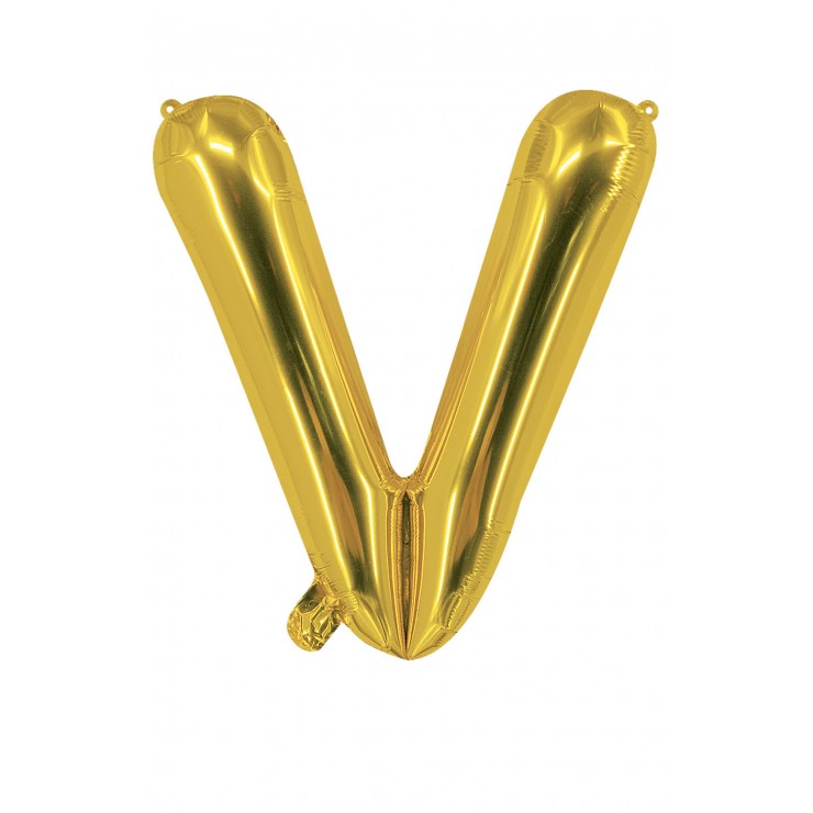 Ballon mylar lettre V or 40cm